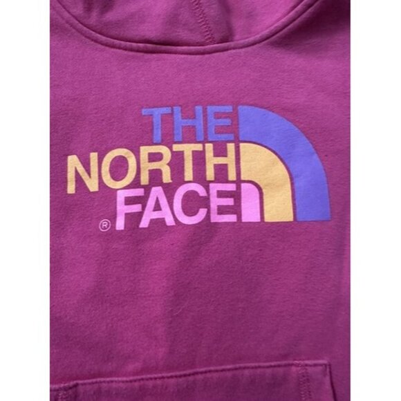 The North Face Youth Girl Pink Hoodie Long Sleeve Size Large Pull Over Pockets - Picture 4 of 13